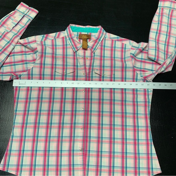 Aura by Wrangler Women's Western Shirt Pearl Snaps - Picture 8 of 9